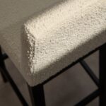 Outlet - Nolan Boucle Bar Stool - Black Oak Legs - Image 6