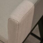 Outlet - Nolan Fawn Linen Bar Stool - Black Oak Legs - Image 5