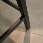 Outlet - Nolan Fawn Linen Bar Stool - Black Oak Legs - Image 4