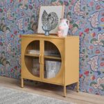 Conan Metal 2 Door Sideboard - Mustard Yellow