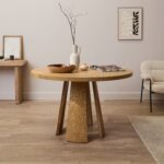 Farren Whitewash Oak Round Dining Table