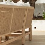 Shiro Wooden Garden Corner Dining Sofa Set with Grey LED Premium Parasol - Image 11