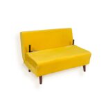 Una 2 Seater Double Sofa Bed - Yellow Velvet - Image 10