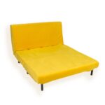 Una 2 Seater Double Sofa Bed - Yellow Velvet - Image 12