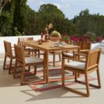 Lennox 6 Seater Wooden Garden Dining Set with Cushions