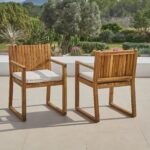 Lennox 6 Seater Wooden Garden Dining Set with Cushions - Image 5