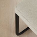 Lola Light Beige Boucle Dining Chairs - Set of 2 - Black Legs - Image 7