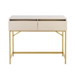 Luella 100cm Fluted Dressing Table - Driftwood - Image 8