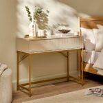 Luella 100cm Fluted Dressing Table - Driftwood - Image 2