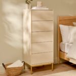 Luella 80cm 5 Drawer Fluted Tallboy - Driftwood - Image 2