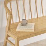 Outlet - Mabel 3 Seater Bench - Pale Oak - Image 3