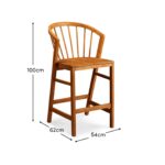 Outlet - Mabel Classic Oak Bar Stools - Set of 2 - Image 9