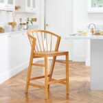 Outlet - Mabel Classic Oak Bar Stools - Set of 2 - Image 7