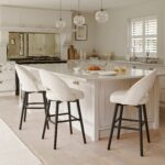 Marilyn Boucle Bar Stool - Black Legs - Image 2