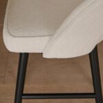 Marilyn Boucle Bar Stool - Black Legs - Image 8