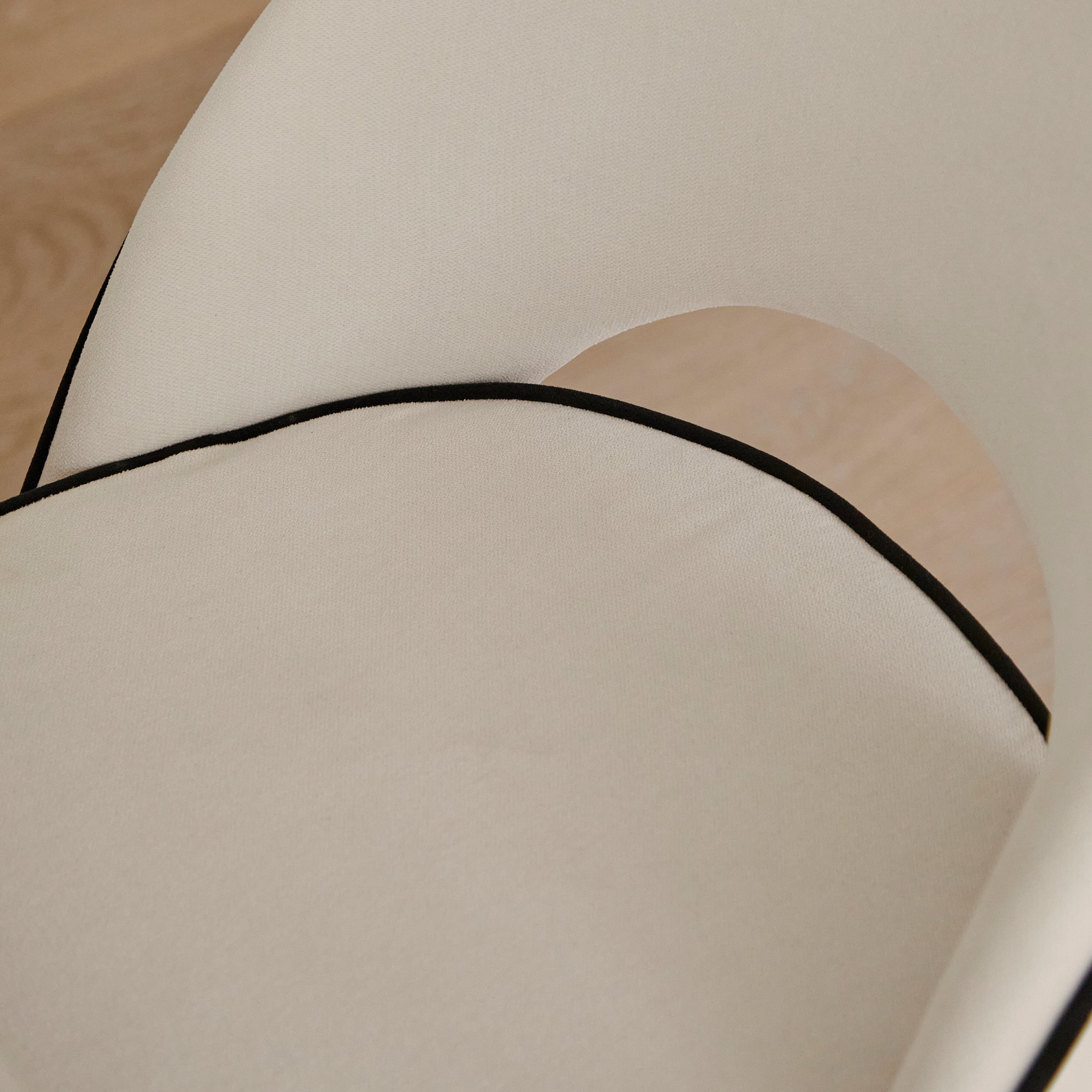 Outlet - Marilyn Ivory Bar Stool - Black Oak Legs - Image 7