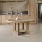 Marlon Whitewash Oak Round Dining Table - Large
