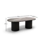 Myla Black Marble Coffee Table - Image 13