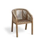 Charlotte 6 Seater Wooden Garden Dining Set with 6 Nala Sand Cushioned Chairs - Image 17