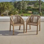 Amelia 6 Seater Wooden Garden Dining Set with 6 Nala Chairs - Image 3