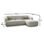 Outlet - Nathalia Right Chaise Corner Sofa - Chalk White Boucle - Image 17