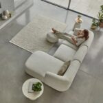 Nathalia Right Chaise Corner Sofa - Chalk White Boucle - Image 3