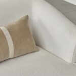 Nathalia Chaise Corner Sofa & Round Footstool Set - Chalk White Boucle - Image 11