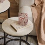 Nara White Marble Round Nest of Tables - Black Frame - Image 3