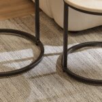 Nara White Marble Round Nest of Tables - Black Frame - Image 5