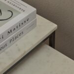 Nara White Marble Square Nest of Tables - Black Frame - Image 4