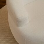 Nathalia 86cm Swivel Armchair - Chalk White Boucle - Image 3