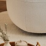 Nathalia 86cm Swivel Armchair - Chalk White Boucle - Image 4