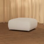 Outlet - Nathalia Small Run Up Stool - Chalk White Boucle