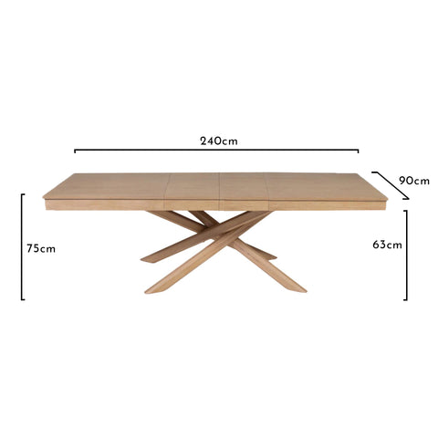 Amelia Whitewash Extendable Dining Table Set - 6 Seater - Freya Blue Dining Chairs - Whitewash Oak Legs 3 Amelia Whitewash Extendable Dining Table
