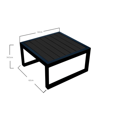 Outlet - Maia Lounge Set Left 3 Maia Garden Corner Sofa - Black - Left Hand Assembly - Cream Lean Over Parasol