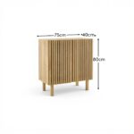 Outlet - Nia 2 Door Small Sideboard - Seasoned Oak - Image 10