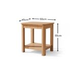 Noah Rectangular Side Table - Whitewash Oak - Image 11