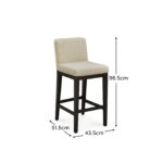 Nolan Boucle Bar Stool - Black Oak Legs - Image 9