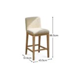Nolan Boucle Bar Stool - Whitewash Oak Legs - Image 9