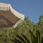 Oia Round Parasol 2m - Wooden Pole - Natural - Image 6