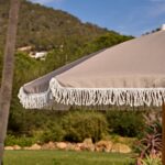 Oia Round Parasol 2m - Wooden Pole - Natural - Image 3