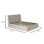 Otto King Size Ottoman Bed - Fossil Woolly Twill - Image 13
