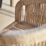 Palm 6 Seater Wooden Garden Dining Set with 6 Nala Sand Chairs - Image 9