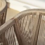 Palm 6 Seater Wooden Garden Dining Set with 6 Nala Sand Chairs - Image 10