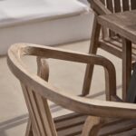 Palm 6 Seater Wooden Garden Dining Set with 4 Shiro Chairs & Charlotte Bench - Image 9