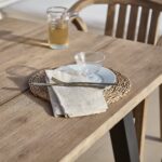 Palm Wooden Garden Table - Brushed Light Acacia - Image 5