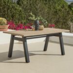 Palm 6 Seater Wooden Garden Dining Set with 4 Shiro Cushioned Chairs & Charlotte Bench - Image 3