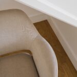 Outlet - Parker Office Swivel Chair - Natural Beige with Black Metal Legs - Image 4