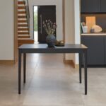 Paul Large Black Oak Extending Dining Table Set - 4 Seater - Agatha Black Dining Chairs - Image 3
