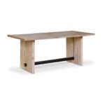 Priya Whitewash Dining Table Set - 6 Seater - Ella Black Wooden Chairs - Image 12